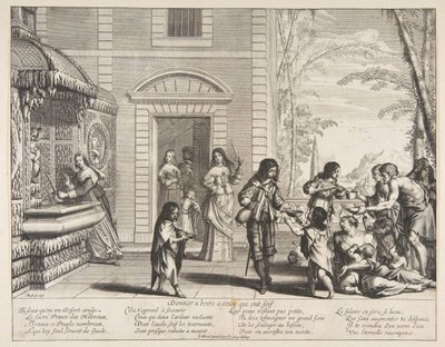 Den Durstigen zu trinken geben von Abraham Bosse