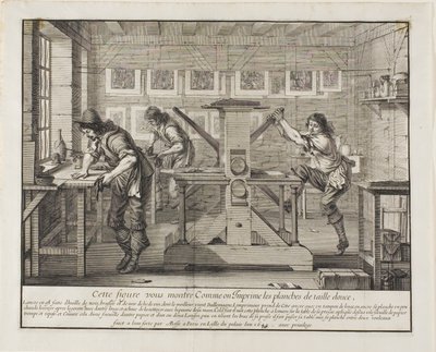 Die Radierpresse - Die Werkstatt des Druckers von Abraham Bosse