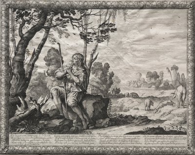 Der verlorene Sohn: Der verlorene Sohn hütet die Schweine von Abraham Bosse