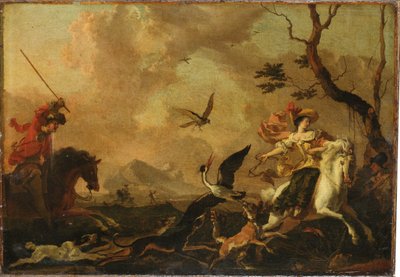 Eine Falkenjagdgesellschaft von Abraham Danielsz. Hondius