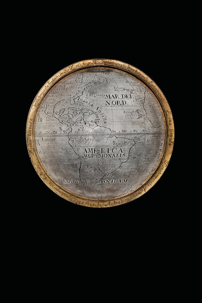 Zwei außergewöhnliche terrestrische und himmlische Globen, getragen von Herkules und Atlas, Augsburg, 1697-99 von Abraham Drentwett