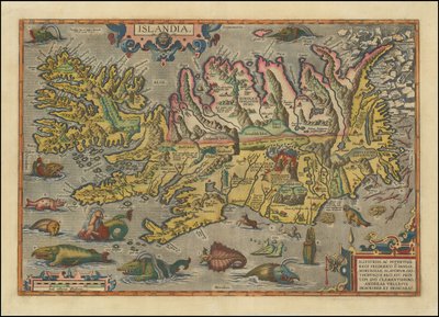 Karte von Island, 1591 von Abraham Ortelius