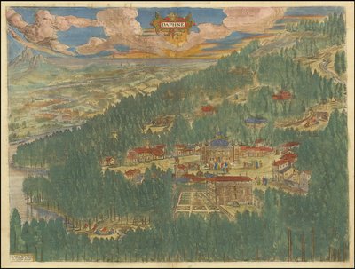 Imaginäre Ansicht von Daphne in Antiochia (1624) von Abraham Ortelius von Abraham Ortelius