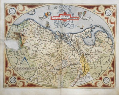 Karte der Niederlande, aus Theatrum Orbis Terrarum von Abraham Ortelius von Abraham Ortelius