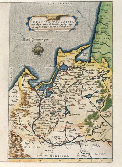 Karte von Preußen, aus Theatrum Orbis Terrarum von Abraham Ortelius von Abraham Ortelius
