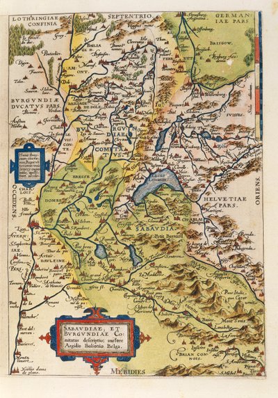 Karte von Savoie, aus Theatrum Orbis Terrarum von Abraham Ortelius von Abraham Ortelius