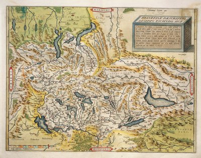 Karte der Schweiz, aus Theatrum Orbis Terrarum von Abraham Ortelius von Abraham Ortelius