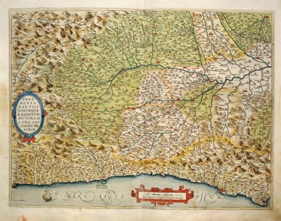 Karte der Region Piemont, Italien, aus Theatrum Orbis Terrarum von Abraham Ortelius von Abraham Ortelius