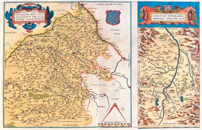 Region-a: Centre, Burgund, Auvergne, Limousin Region-b: Auvergne, Frankreich von Abraham Ortelius