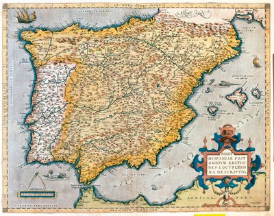 Spanien, Portugal von Abraham Ortelius