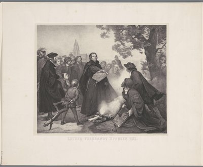 Luther verbrennt die Bulle von Abraham Pieter Felix