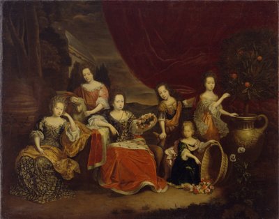 Die Kinder des Prinzen Johann Georg II. von Anhalt-Dessau von Abraham Snaphaen