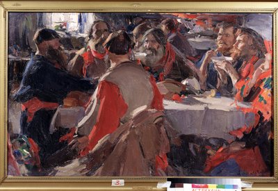 Teestunde von Abram Efimovich Arkhipov