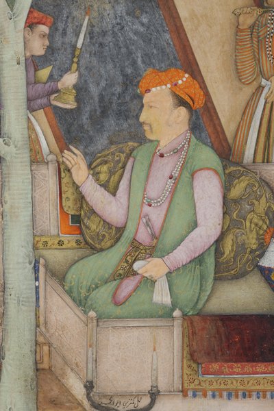 (Detail) aus Kaiser Jahangir mit Heiligen Männern in einem Garten, um 1615 von Abul Hasan