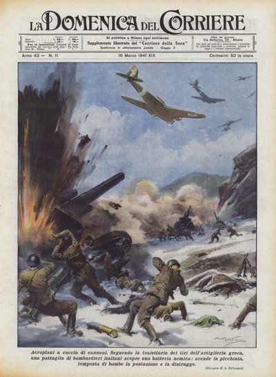 Flugzeuge auf Kanonenjagd von Achille Beltrame