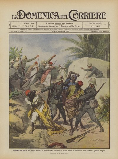 Hinterhalt unserer Soldaten und bewegte Festnahme einiger Araber in der Nähe von Achille Beltrame