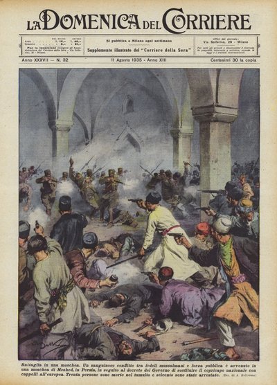 Schlacht in einer Moschee von Achille Beltrame