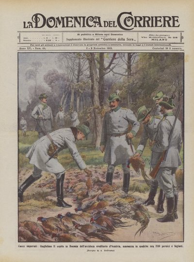 Kaiserliche Jagden, Wilhelm II. zu Gast in Böhmen beim Erzherzog von Österreich von Achille Beltrame