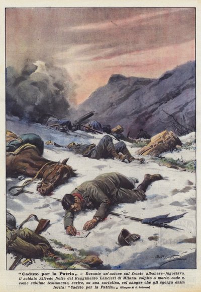Gefallen für das Vaterland von Achille Beltrame