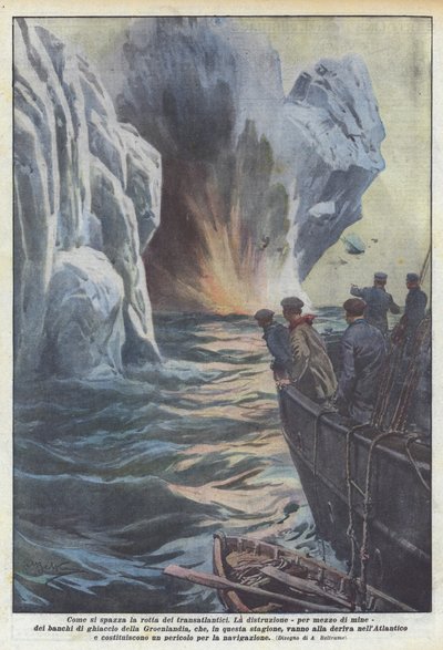 Wie die Route der Transatlantikschiffe gereinigt wird von Achille Beltrame