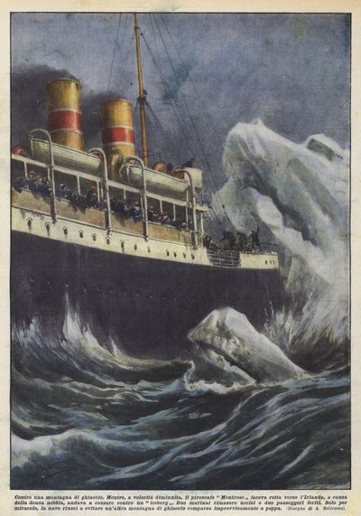 Gegen einen Eisberg von Achille Beltrame