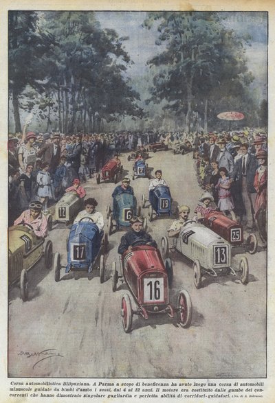 Liliputanisches Autorennen von Achille Beltrame