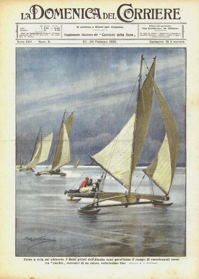 Segelrennen auf dem Eis von Achille Beltrame