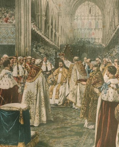 Titelillustration der Krönung von König Georg V.; London, England von Achille Beltrame