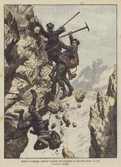 Bergunglück, Universitätsprofessoren stürzen während einer Wanderung tausend Meter in die Tiefe von Achille Beltrame