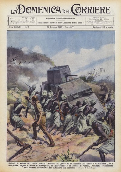 Episoden des Mutes an der somalischen Front von Achille Beltrame