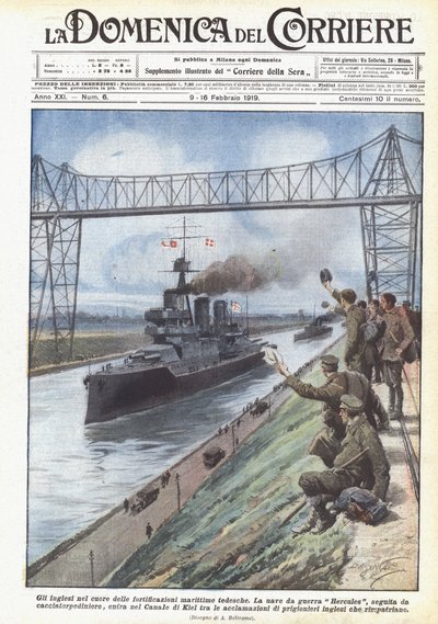 Die Engländer im Herzen der deutschen Seefestungen von Achille Beltrame