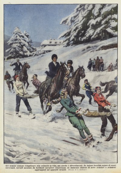 Die Menschen lieben es, nicht nur das Leben, sondern auch die Vergnügungen zu verkomplizieren von Achille Beltrame