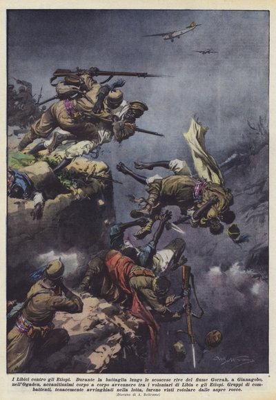 Die Libyer gegen die Äthiopier von Achille Beltrame