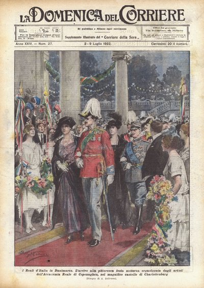 Die Könige von Italien in Dänemark von Achille Beltrame