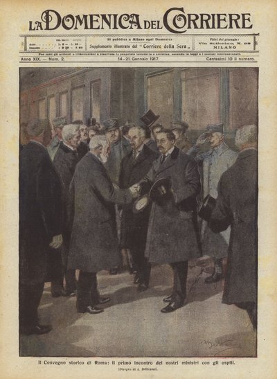 Das historische Treffen in Rom, das erste Treffen unserer Minister mit den Gästen von Achille Beltrame
