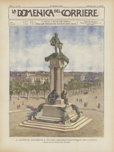 Das grandiose Denkmal für Vittorio Emanuele, gestern in Turin eingeweiht von Achille Beltrame