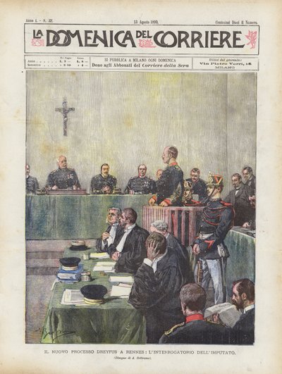 Der Neue Dreyfus-Prozess In Rennes, Das Verhör Des Angeklagten von Achille Beltrame