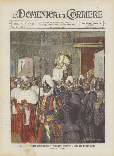 Der Papst empfängt die piemontesische Pilgerfahrt, die zum Heiligen Jahr nach Rom gekommen ist von Achille Beltrame