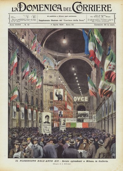 Das Plebiszit des Jahres XII - Glänzende Abende in Mailand, in der Galleria von Achille Beltrame