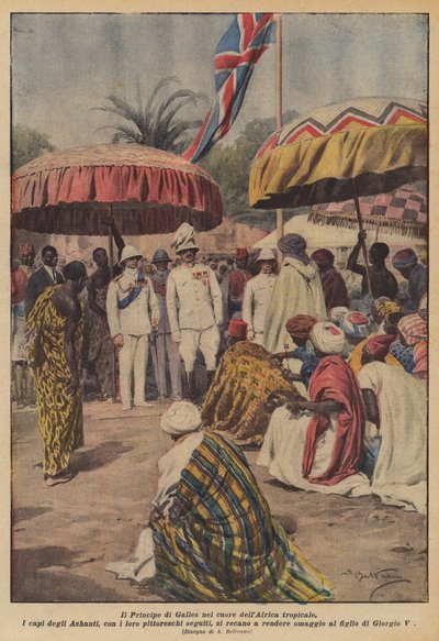 Der Prinz von Wales im Herzen des tropischen Afrikas von Achille Beltrame