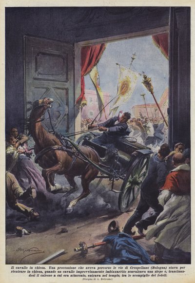 Das Pferd in der Kirche von Achille Beltrame