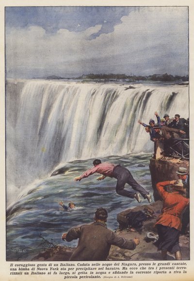 Die mutige Tat eines Italieners von Achille Beltrame