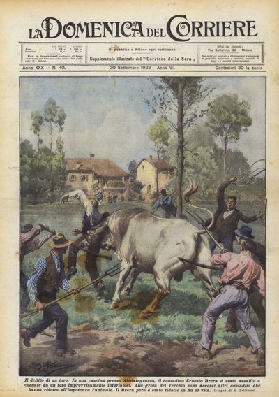 Das Verbrechen eines Stiers von Achille Beltrame