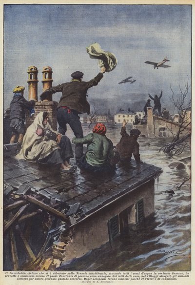 Der gewaltige Zyklon, der Südfrankreich heimsuchte und alle Wasserläufe veränderte von Achille Beltrame