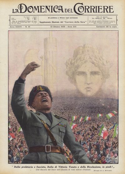 Proletarisches und faschistisches Italien, Italien von Vittorio Veneto und der Revolution, steht auf! von Achille Beltrame