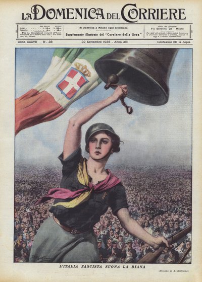 Das faschistische Italien spielt die Diana von Achille Beltrame