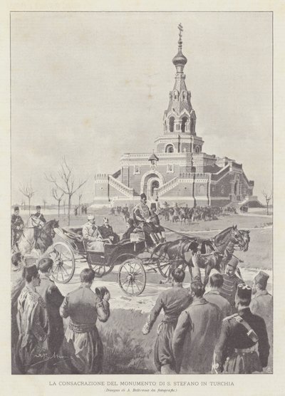 Die Weihe des Denkmals von St. Stephan in der Türkei von Achille Beltrame