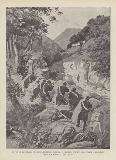 Das Ende Des Banditentums Im Bezirk Nuoro (Sardinien), Der Blutige Konflikt Im Wald Von Morgogliai von Achille Beltrame