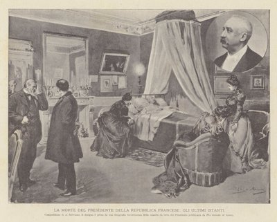Der Tod des Präsidenten der Französischen Republik, die letzten Augenblicke von Achille Beltrame