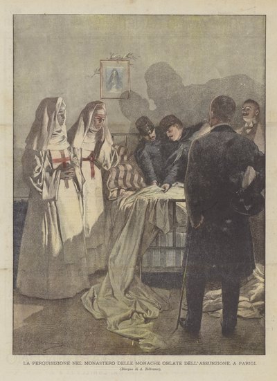 Die Durchsuchung im Kloster der Oblatinnen der Himmelfahrt in Paris von Achille Beltrame